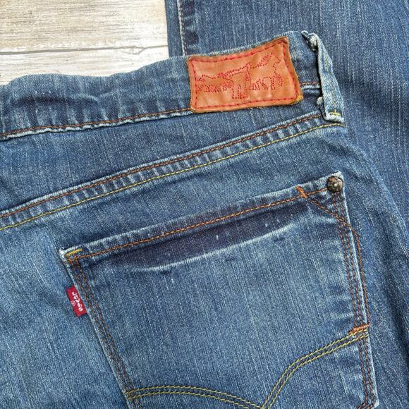 Levi’s Red Collection Jeans Y2K Slim Straight Sz 36x30 Faded Stretch Casual - Picture 7 of 12